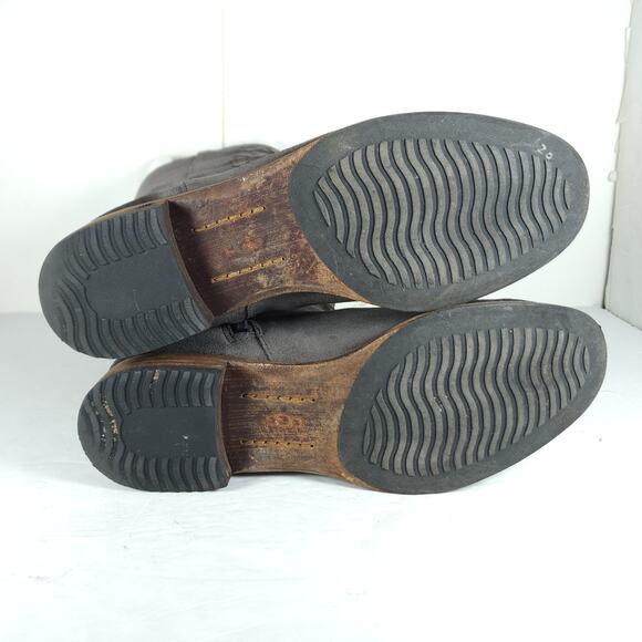 UGG Women's Caylin US 7 Gray Burnished Suede Braided Zip Riding Boots - Picture 9 of 16